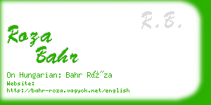 roza bahr business card